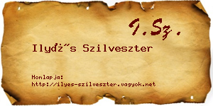 Ilyés Szilveszter névjegykártya
