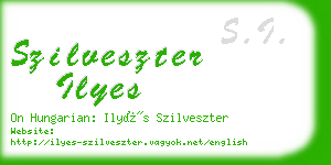 szilveszter ilyes business card